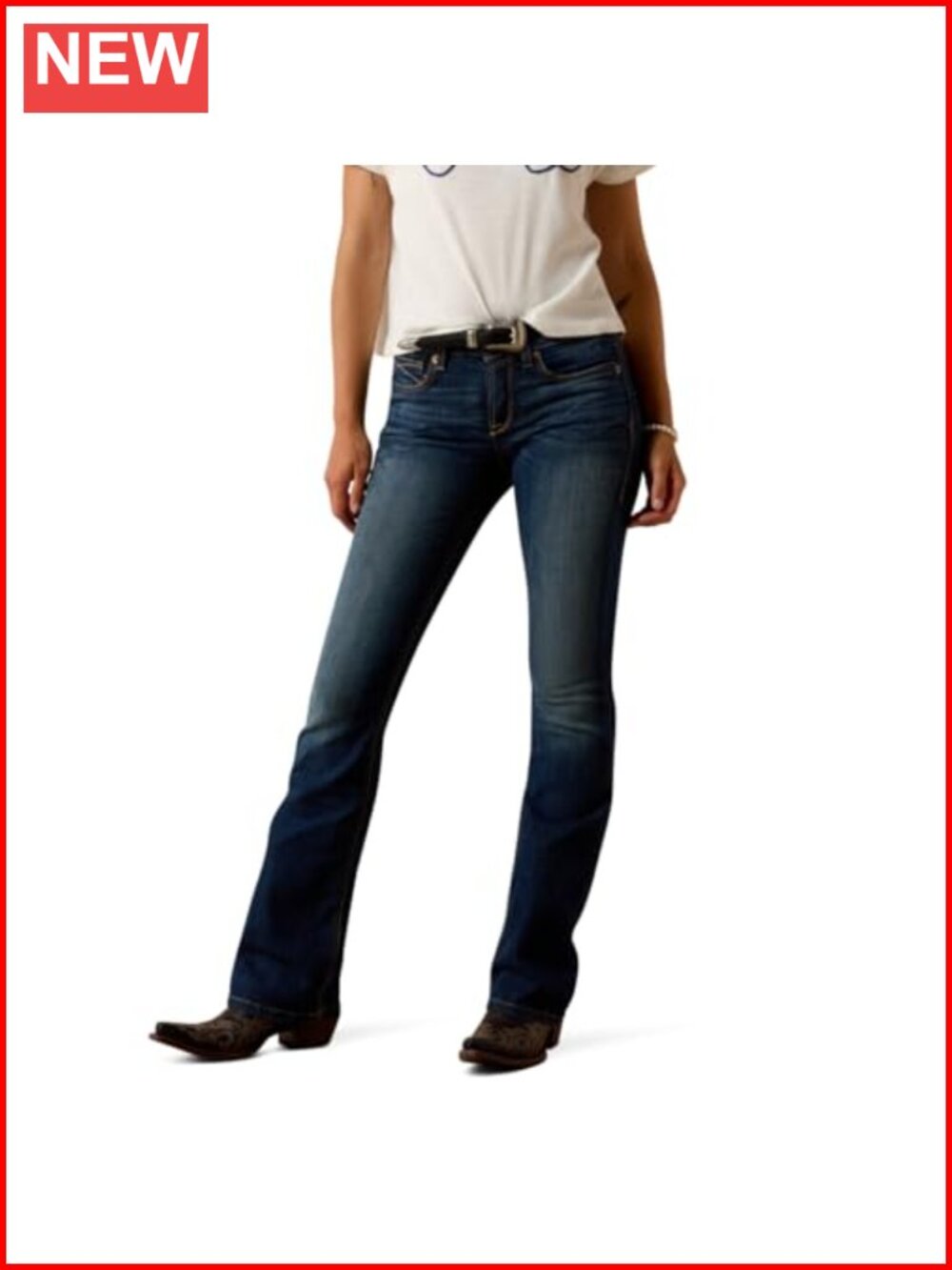 Perfect Rise Boot Cut Jeans Stretch Denim Mid Rise